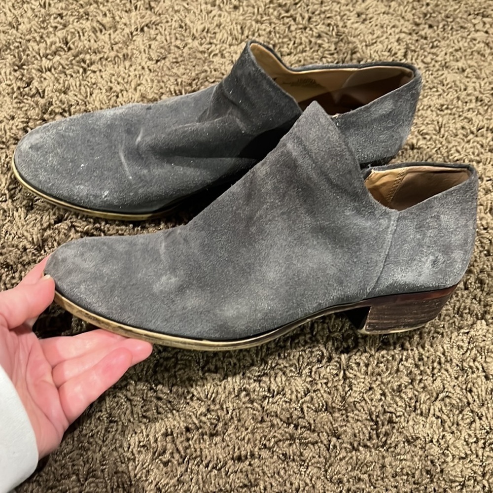 Lucky Brand Leather Ankle Boots size 10 Brett - Picture 3 of 11